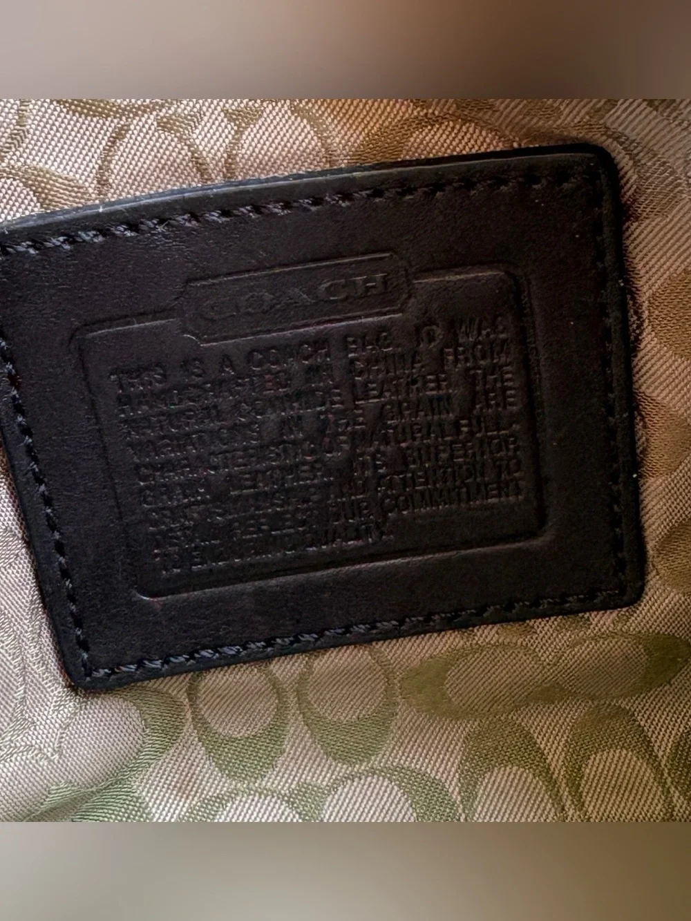 COACH Mini Legacy Black Leather Vintage Y2K Baguette Demi Hobo Shoulder Bag RARE